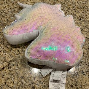 Icing NWT Unicorn Reversal Sequin Pillow